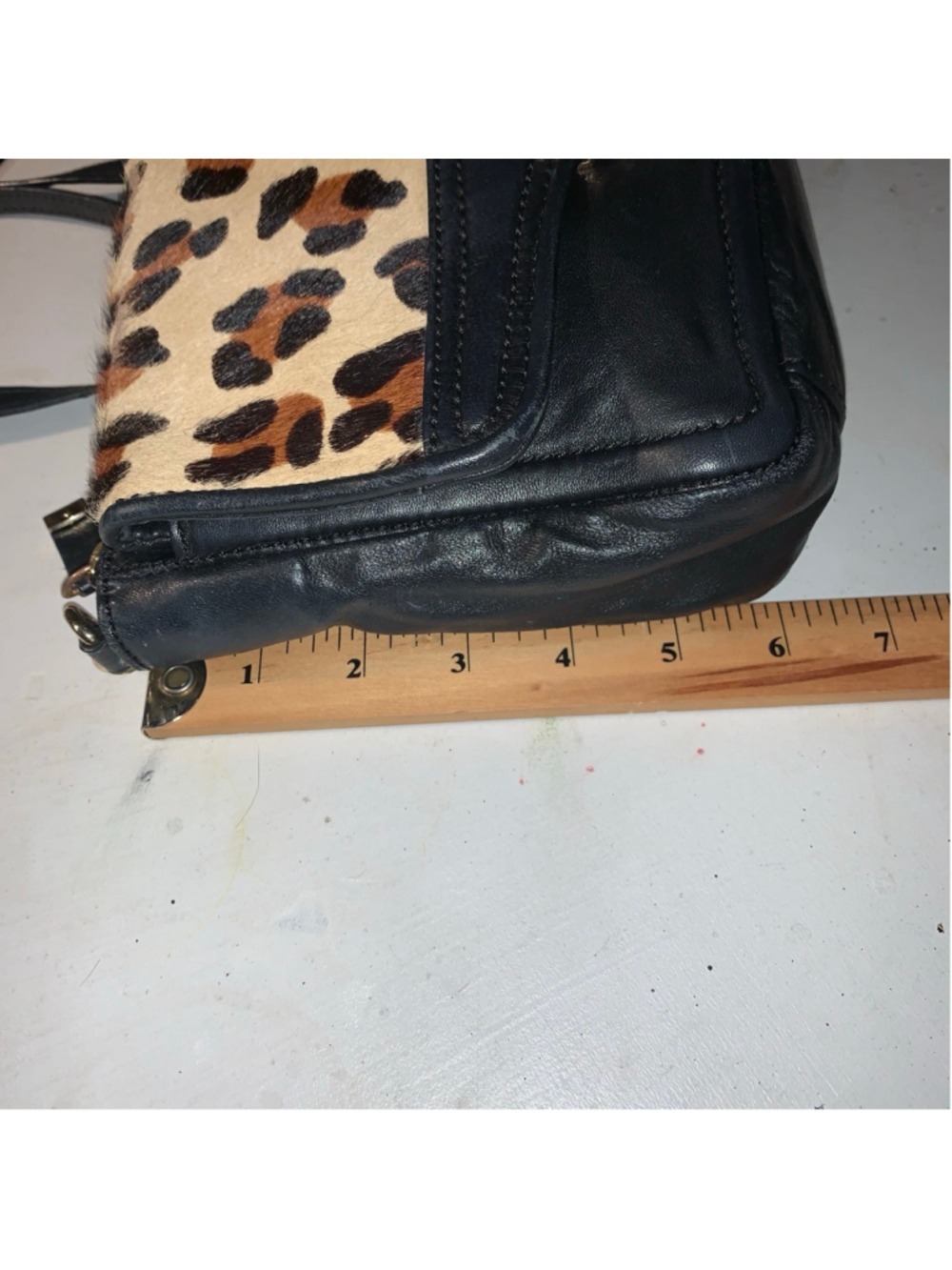 Women's Calvin Klein Black & Animal Print Crossbody Bag Small - Picture 5 of 13